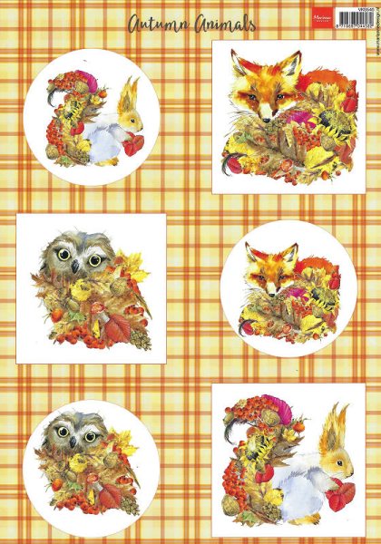 Cardtopper/Schneidbogen - Marianne Design VK9546 - Herbsttiere 2