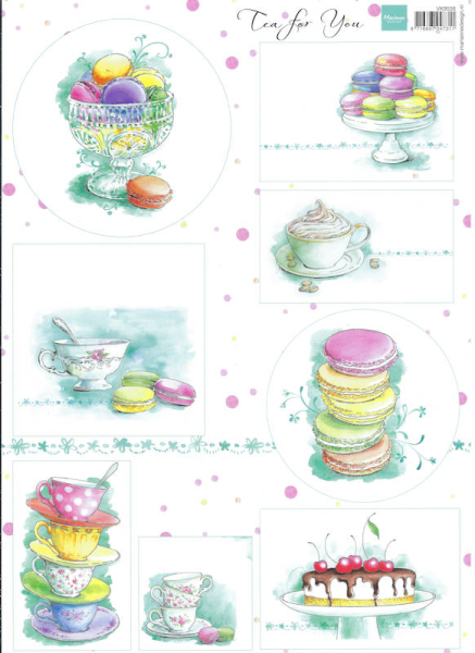 Cardtopper/Schneidbogen - Marianne Design VK9556 - Tea for You