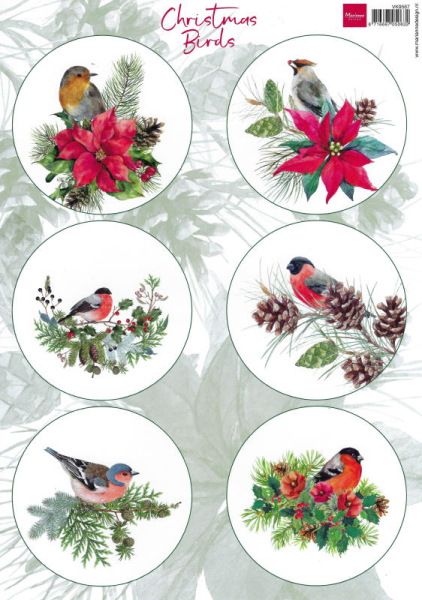 Cardtopper/Schneidbogen - Marianne Design VK9567 - Weihnachtsvögel 2