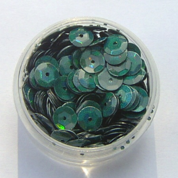 Pailletten gewölbt Ø 6mm, 6 Gramm - moosgrün