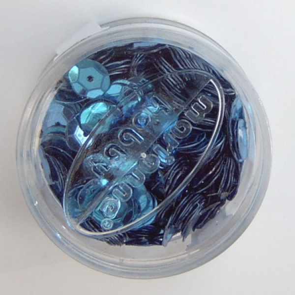 Pailletten gewölbt Ø 6mm, 6 Gramm - blau
