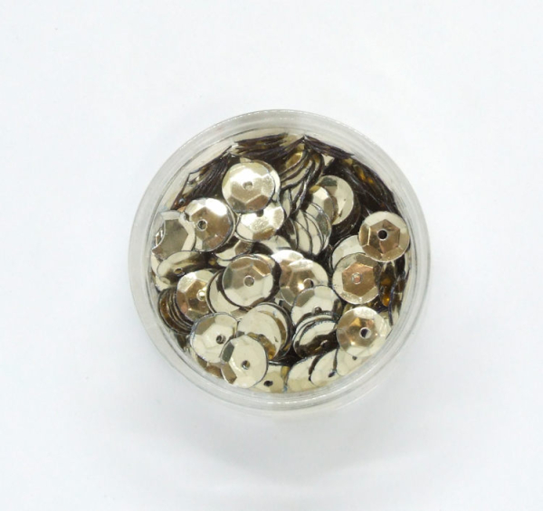 Pailletten gewölbt Ø 6mm, 6 Gramm - topas