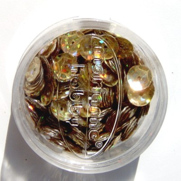 Hologramm Pailletten gewölbt Ø 6mm, 6 Gramm - topas