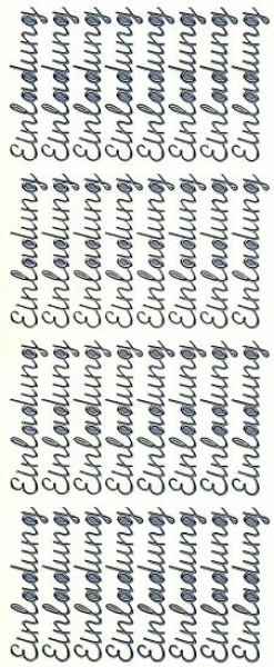 Sticker Einladung - silber   1 Bogen 23x10 cm