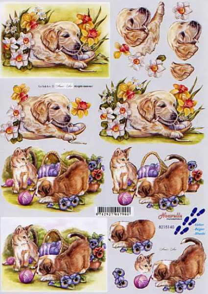 3D Bogen - Le Suh / Nouvelle 8215140 - Hund + Katze