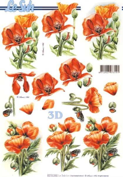 3D Bogen - Le Suh / Nouvelle 8215346 - Mohnblumen