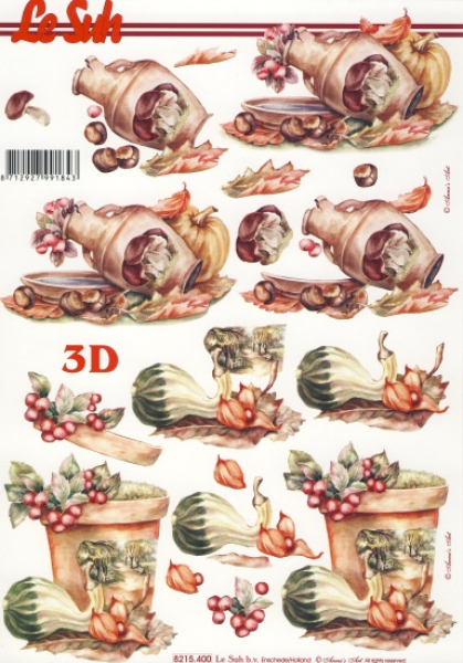 3D Bogen - Le Suh 8215400 - Krug mit Herbstfrüchten