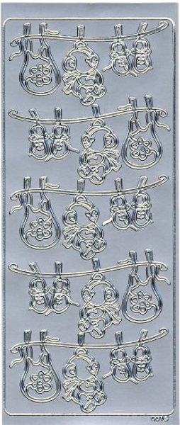 Sticker Baby 0015 - silber   1 Bogen 23x10 cm