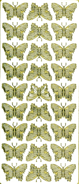 Sticker Schmetterlinge - gold