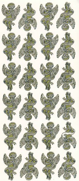 Sticker Engel - gold   1 Bogen 10x23cm
