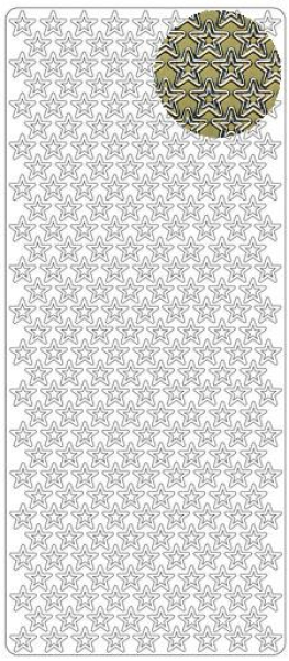 Sticker Sterne klein - gold - 1 Bogen 23x10 cm