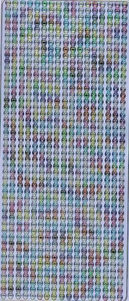 Sticker Linien - 1912 - silber/multicolor1 Bogen 23x10 cm