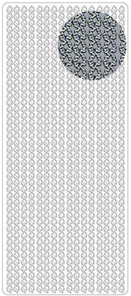 Sticker Bordüren - 1914 - silber   1 Bogen 23x10 cm