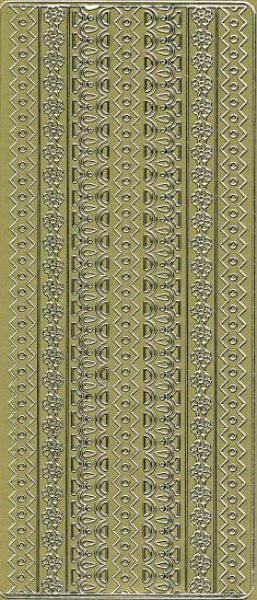 Sticker Lace Bordüren - gold - 1 Bogen 23x10 cm