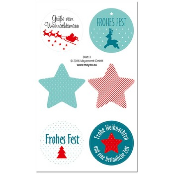 Sticker "Weihnachtsmotive"- bunt