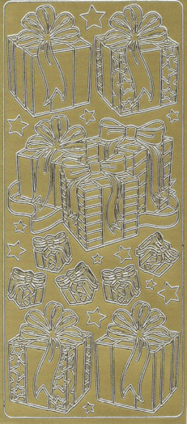 Sticker Geschenke - gold