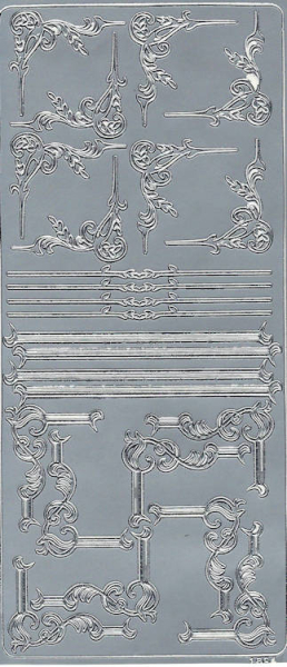 Sticker Ecken und Linien Nr. 1894 - silber