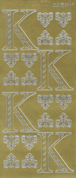 Sticker Buchstabe 'K' - gold