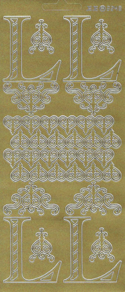 Sticker Buchstabe 'L' - gold