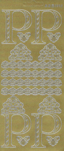 Sticker Buchstabe 'P' - gold
