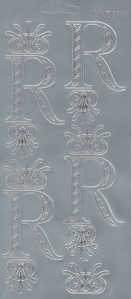 Sticker Buchstabe 'R' - silber