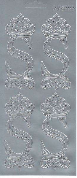 Sticker Buchstabe 'S' - silber