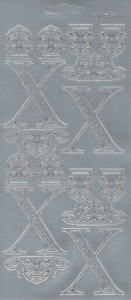 Sticker Buchstabe 'X' - silber
