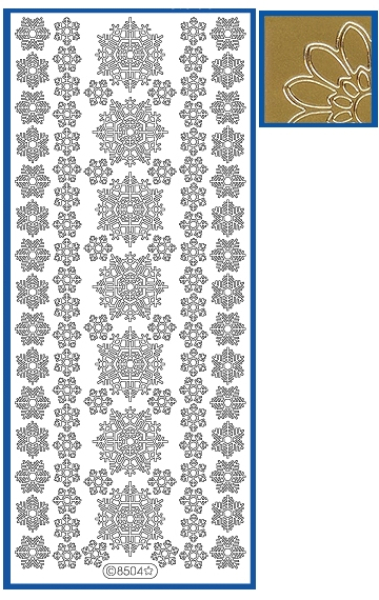 Sticker Schneekristalle - 8504 - gold