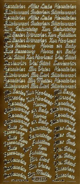 Sticker kleine Rundt. - 0425 - gold 1 Bogen 10x23cm