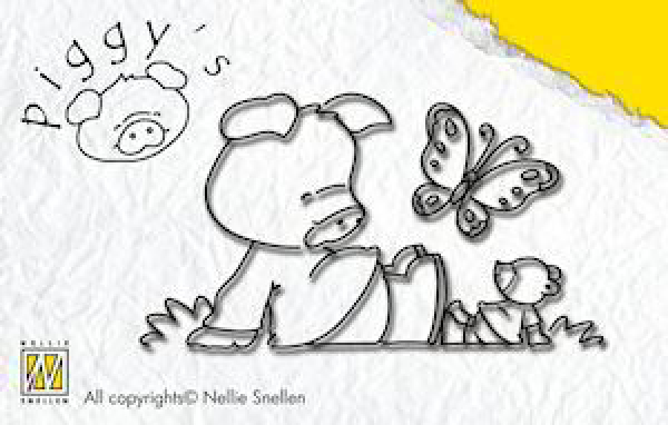 Clear Stamp - Piggy´s  - Auf der Wiese