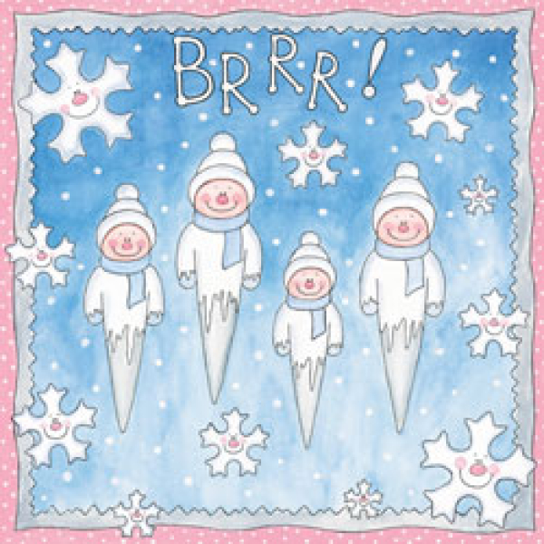 Serviette Schneeflöckchen - Vielseidig Verlag