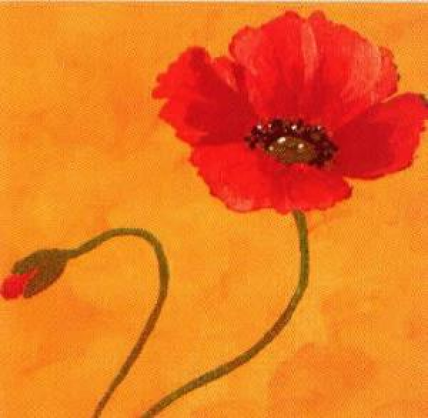 Serviette Paspaver orange