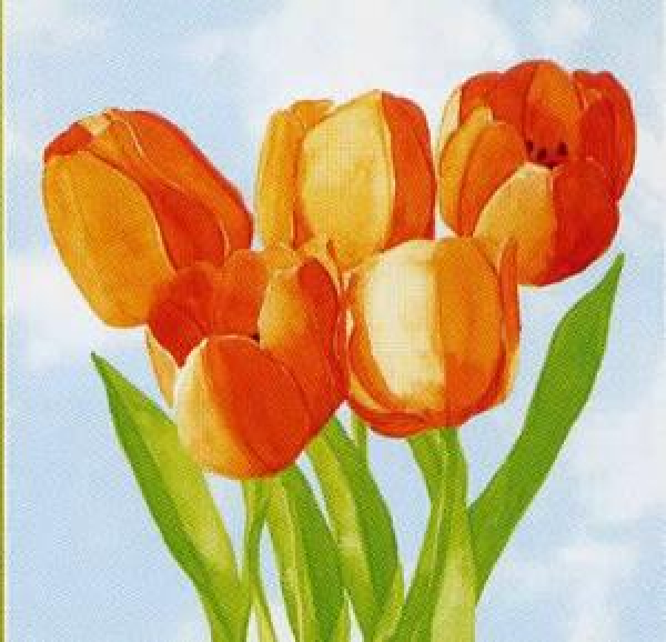 Serviette Tulpen