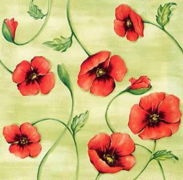 Serviette Poppy green