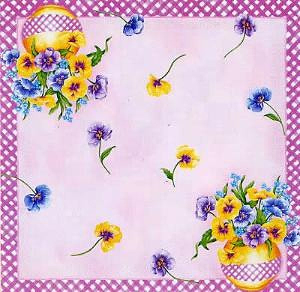 Serviette Pansy Bouquet