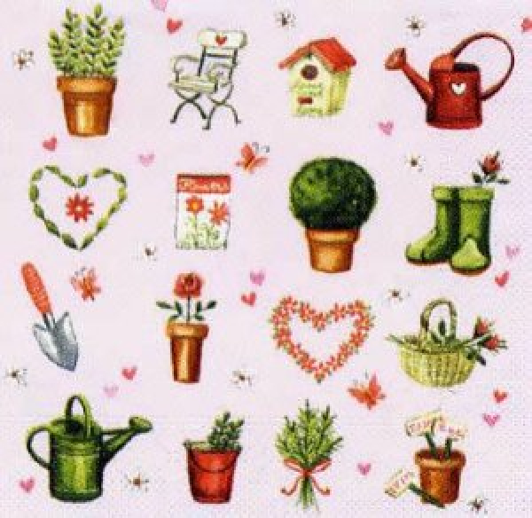 Serviette Gartenliebe