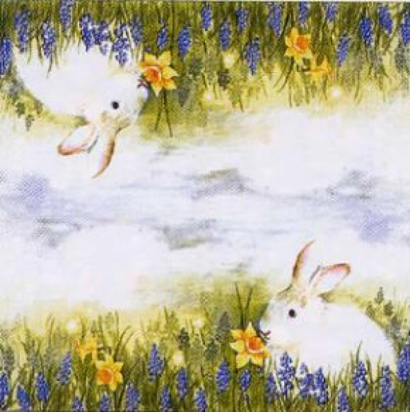 Serviette Bunny green