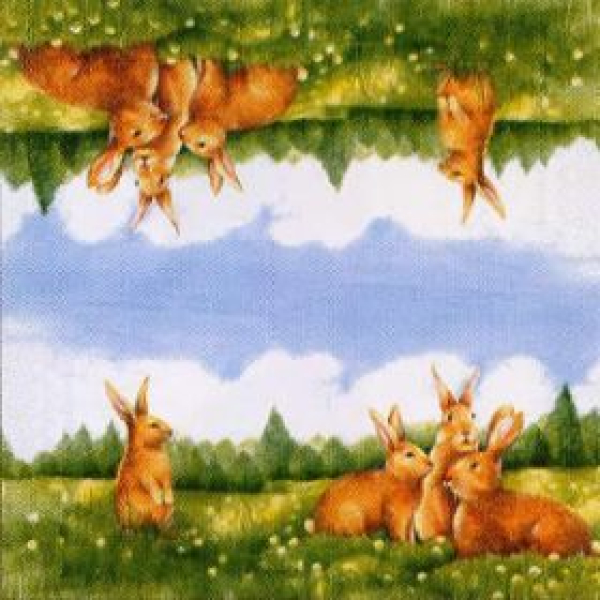 Serviette Family Meeting green