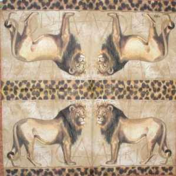 Serviette Lion creme
