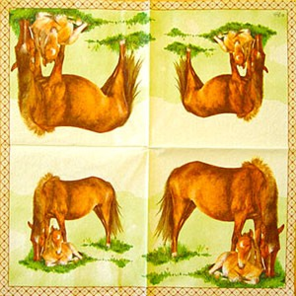 Serviette Horses