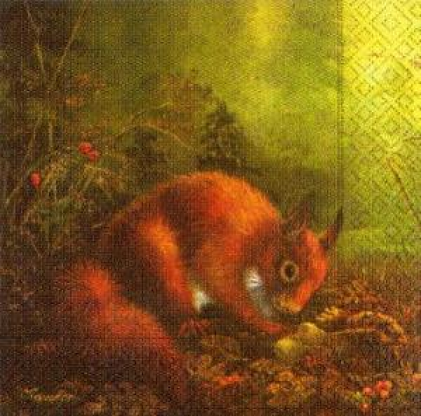 Serviette Squirrel with nuts