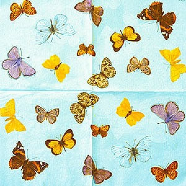 Servietten Papilions blue
