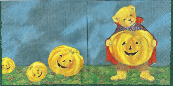 Serviette Halloween Bär