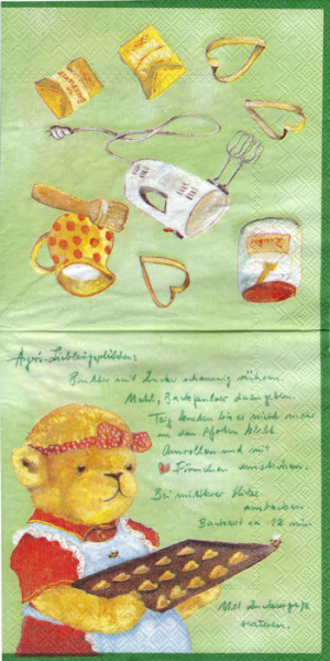 Serviette Backbär hellgrün