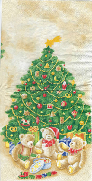 Serviette Three Teddies