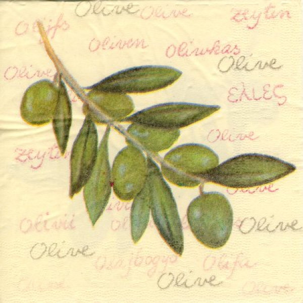 Serviette Oliven