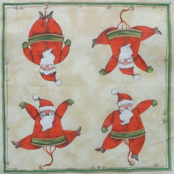Servietten Santa jumping jack
