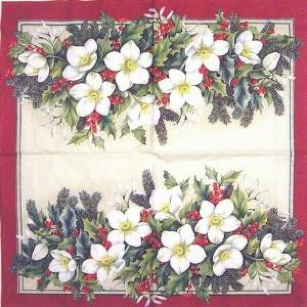 Servietten Winterbouquet cream