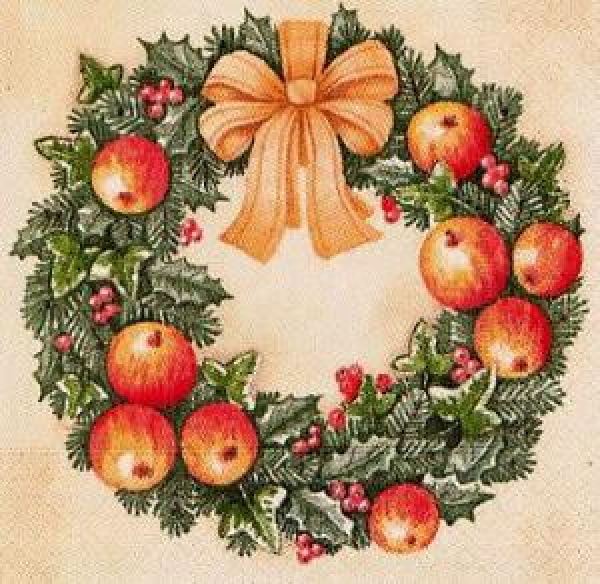 Servietten Garland with apples