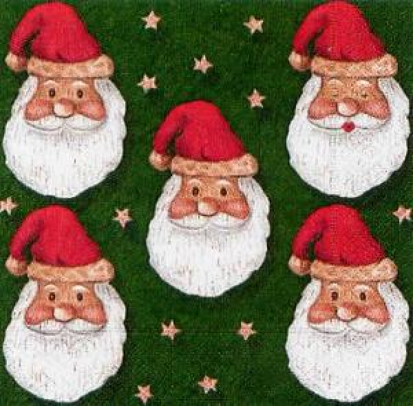 Servietten A kiss from Santa - green